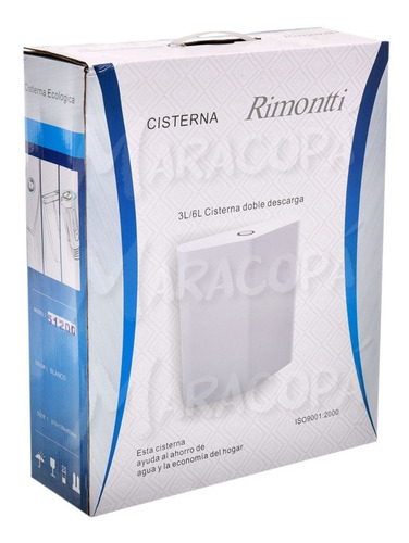 Cisterna De Pared Rimontti Doble Descarga 3 Y 6 Litros Gtia!