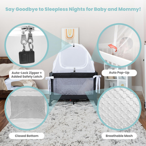 Prevención De Escalada Segura Para Bebés Pack N Play Tent Pr