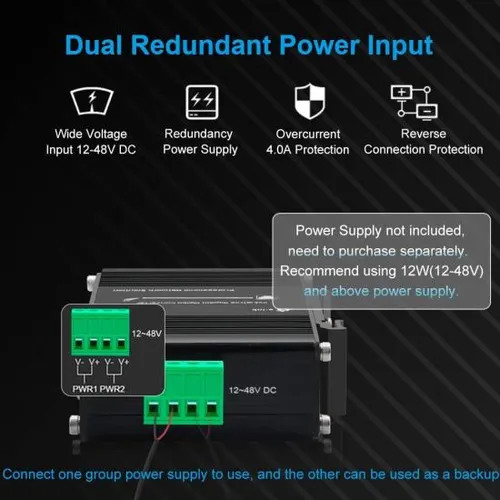 Throncom Conmutador Ethernet Gigabit Industrial De 3 Puertos