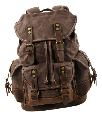 Mochila De Lona, Mochila De Viaje, Mochila Informal Ligera Y