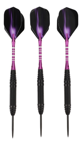 Juego De Dardos Con Punta De Acero Violeta, Funda De Metal E
