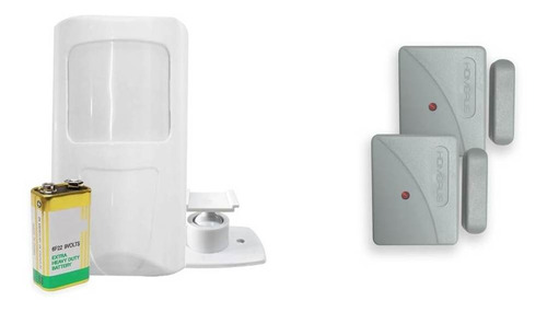 Imagem 3 de 5 de Kit Alarme Residencial Bopo 7 Sensores Discadora Bateria