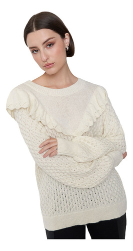 Sweater Mujer Vuelos Ecru Corona