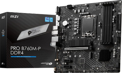 Tarjeta Madre Msi Micro-atx Pro B760m-p Ddr4, S-1700 128gb