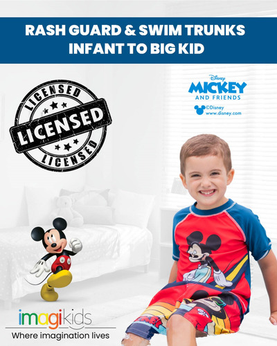 Conjunto De Trajes De Baño Disney Mickey Mouse Para Niños Pe