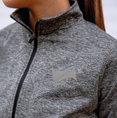Imagen 6 de 9 de Campera Deportiva Elastizada Fit Jaspeada - Hombre / Mujer