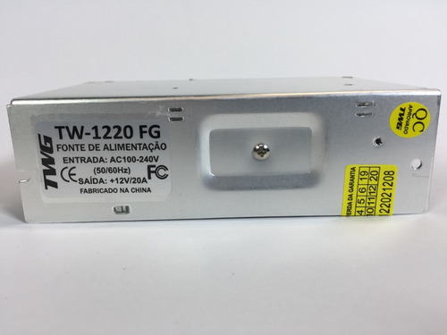 Imagem 5 de 7 de Fonte Chaveada 12v 20a Twg Entrada Bivolt - Tw 1220 Fg