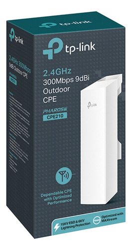 Access Point Exterior Tp-link Pharos Cpe210 Blanco 110v/220v