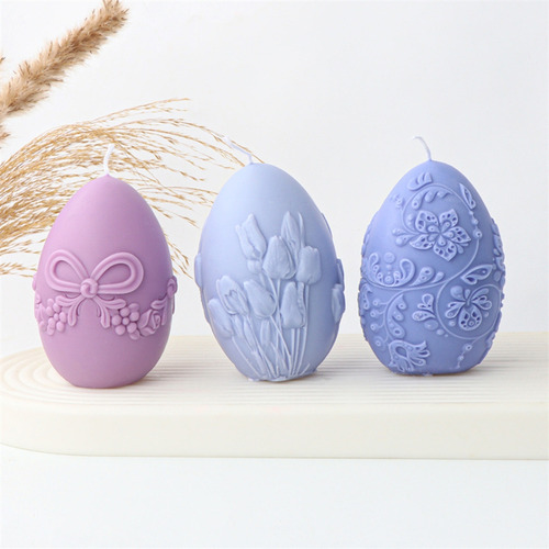 (8 #mold) Molde De Silicona Para Velas Con Forma De Huevo, B