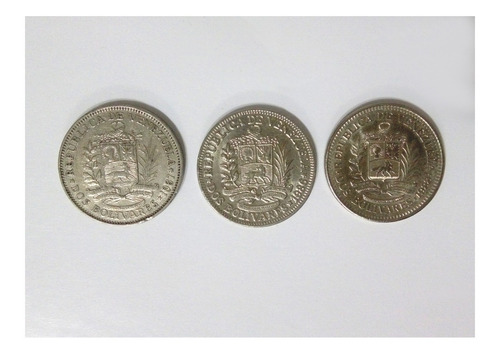 Imagen 1 de 1 de Monedas Niquel 2 Bolivares 1967 1986 1988