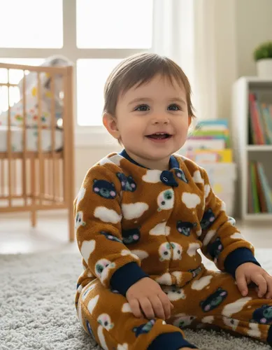 Macacão Fleece Bebê Ursinho Nuvem Caramelo