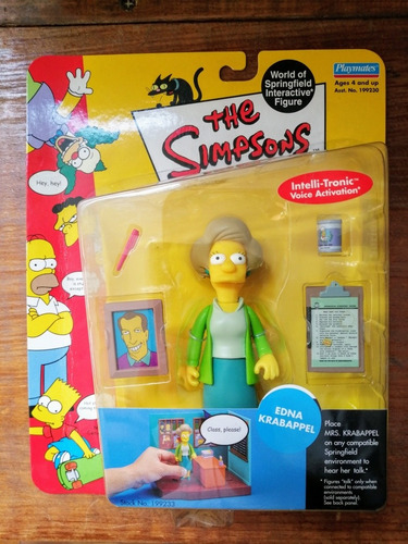 The Simpsons Edna Krapappel Interactive Playmates 13cm Figurine
