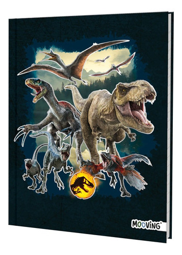 Cuaderno Tapa Dura 19,5x24cm 48 Hojas Jurassic World Mooving Color modelo 1