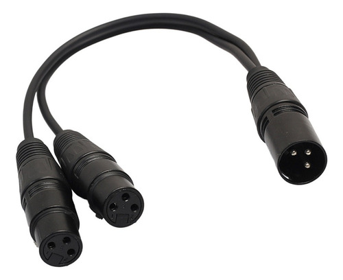 Xlr 3pin Macho A Doble Xlr Hembra Splitter Y Adaptador