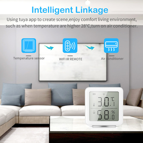 Sensor Zigbee De Temperatura Y Humedad Redondo - Tuya