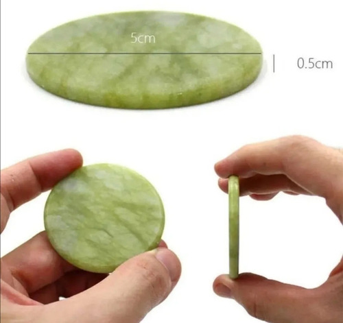 5 Piedras Jade Para Pegamento De Extensiones De Pestañas 1x1 Verde