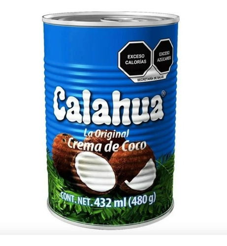 Calahua Crema Pulpa De Coco La Original 6 Latas De 480g