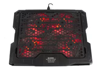 Cooler Para Laptop Ha-k4 Con 4 Ventiladores Led Rojo