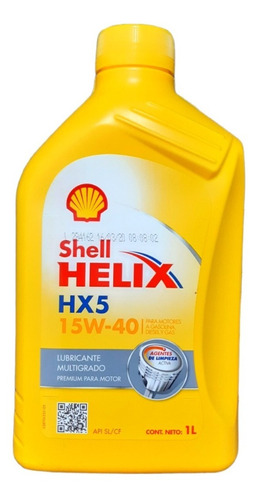Aceite 15w40 Mineral  Shell Helix Hx5  