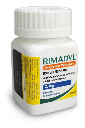 Rimadyl 25 Mg 14 Comprimidos Zoetis Carprofeno Inflamatório