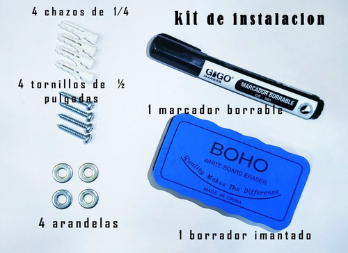 Tablero Acrilico Cuadriculado 2.44x 1.22 Perfil En Aluminio