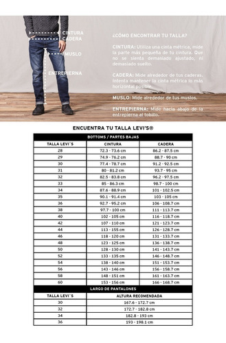 Tabla De Tallas Pantalones Levis Mujer México Factory Sale, SAVE 37% -  