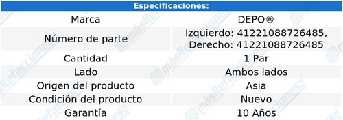 2 Faros Niebla Depo Ford Ecosport Del 2004 Al 2007