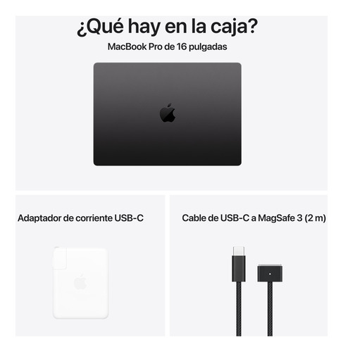 Macbook Pro 16 Chip M4 Max 16 Núcleos 1 Tbssd Negro Espacial Negro Espacial