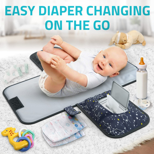 Cambiador Portátil Para Bebés Con Almohada Suave Incorporada