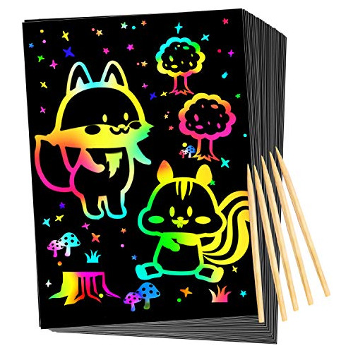 Scratch Rainbow Art Niños Magic Scratch Off Paper Jueg...