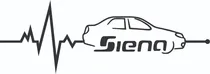 Comprar Calco Fiat Siena En Mi Sangre 20 X 7 Cm - Graficastuning 