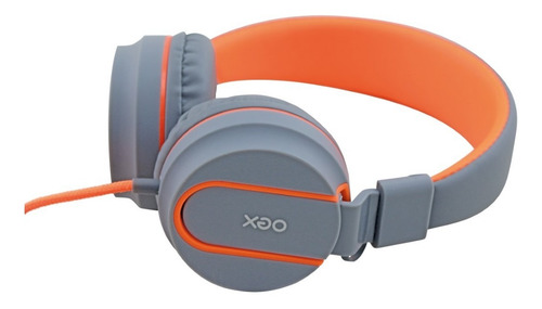 Fone De Ouvido Com Microfone Oex Neon Hs106 Cinza E Laranja