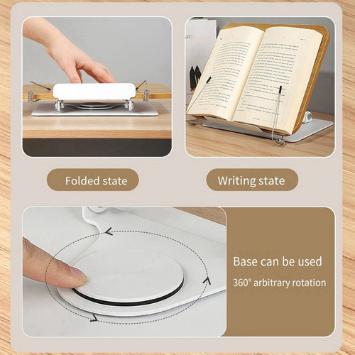 . Suporte Para Livros Com Base Giratória De 360° Para