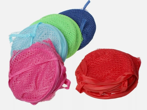 Imagen 8 de 9 de Canasto Malla Para La Ropa Plegable Lavandería Organizador