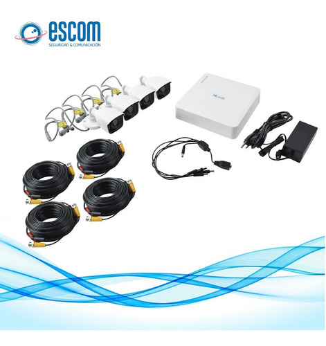 Imagen 2 de 6 de Kit Circuito Cerrado 4 Cámaras Hd 1 Mp Cctv Hikvision 1 Tb