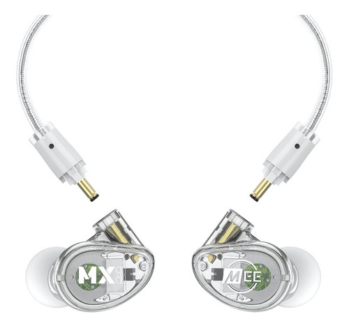 Fones de ouvido Mee Audio Mx3 Pro Triple Driver In Ear, cor clara