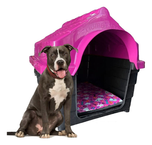 Casinha Plastica Cachorro Numero 6 Cor Rosa