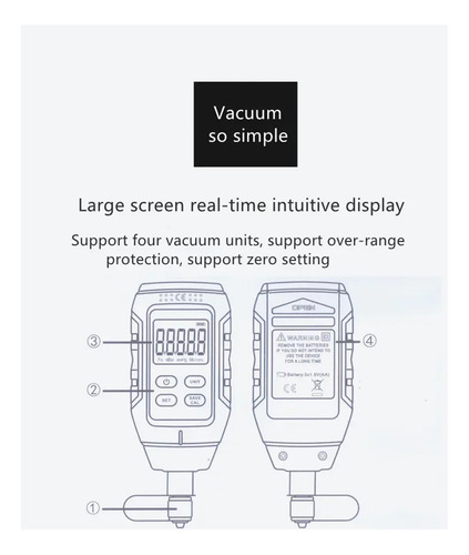 Medidor De Vacío Digital Inteligente Refrigeración Micron