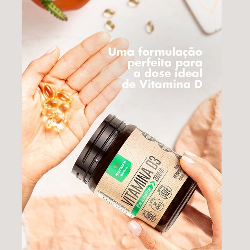 Kit 2 Vitamina D3 2000ui 60 Cápsulas Nutrify Neutro