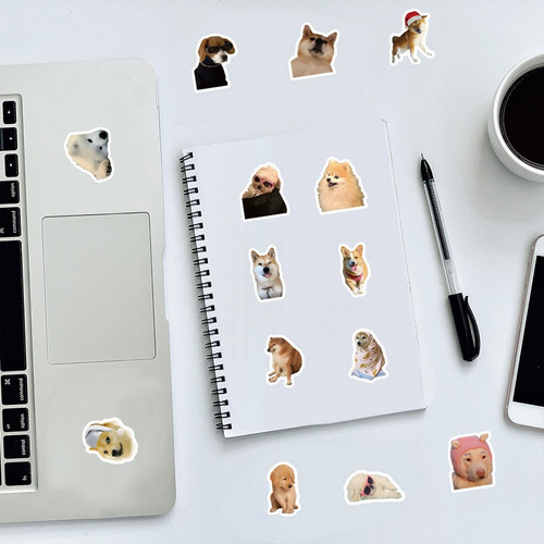 Kit 25 Adesivos Cachorrinho Cachorro Dog Fofinhos Memes