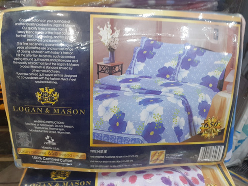 Juego De Sabana Individual Marca Logan And Mason