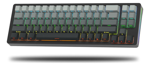 Teclado Gaming Womier Sk71 Mecánico Inalámbrico 75% Negro