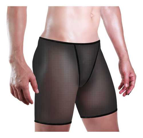 Calzoncillos Bóxer Short De Malla Transparentes For Hombre