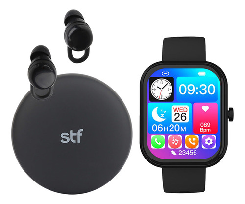 Smartwatch + Audífonos Inalámbricos Kronos Tws Pack