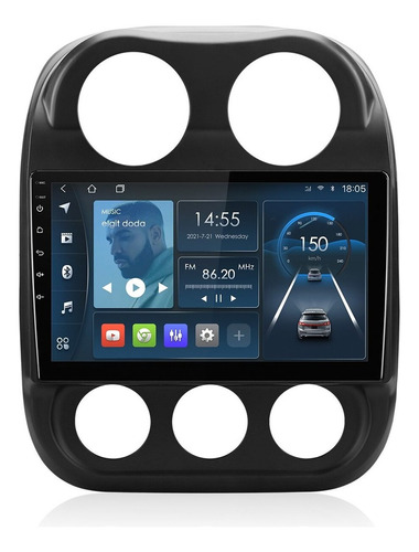 Isudar Android Auto Radio Para Jeep Compass 1 Mk 2009-2015