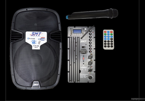 Imagen 1 de 2 de Bocina Smt Amplificada 1200w Con Microfono Inalambrico