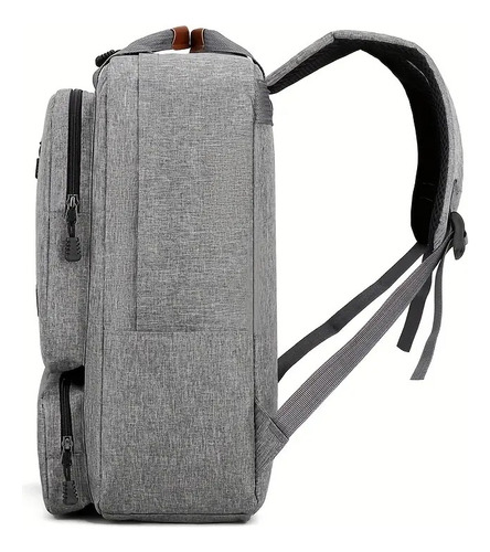 Set X3 Mochila Urbana Morral Y Neceser - Mod26 Impacto Color Gris Diseño De La Tela Lisa