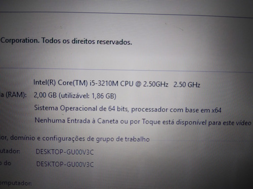 Processador Para Notebook Dell Vostro P34g 3460 Core I5 (Usado)