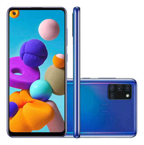 Samsung Libre Galaxy A21s Negro 64gb - Azul (Reacondicionado)