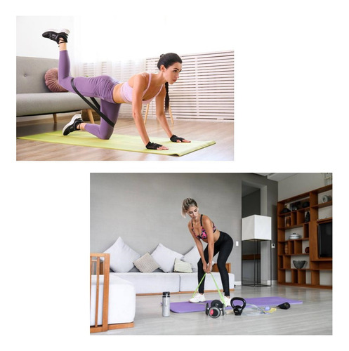 Kit De 5 Bandas Ligas De Resistencia Piernas Ejercicio Yoga